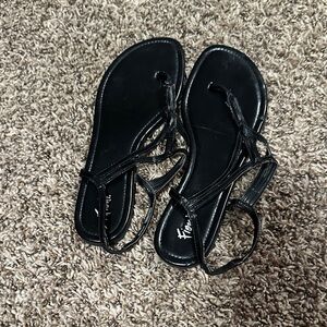 FIONI Clothing Black Strappy Sandals
